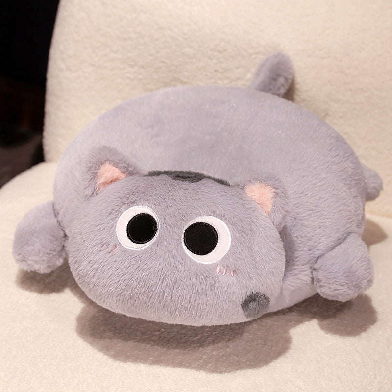 Cozy plush floor seat pouf in cat shape with shape-retaining filling
