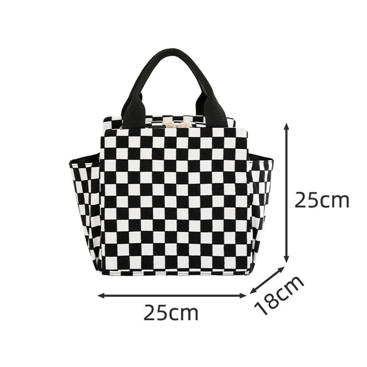 Insulated Heart Print Lunch Tote Bowlift