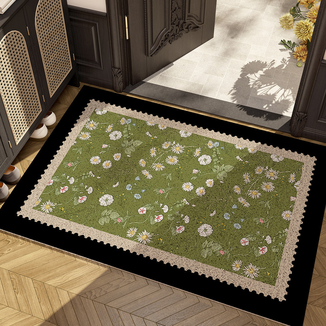 Floral Pattern Area Rug Bowlift