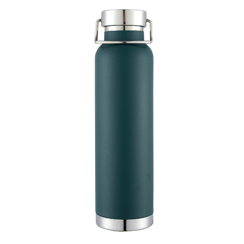 Double-Wall Vacuum Insulated Stainless Steel Water Bottle With Twist-Lock Carry Lid