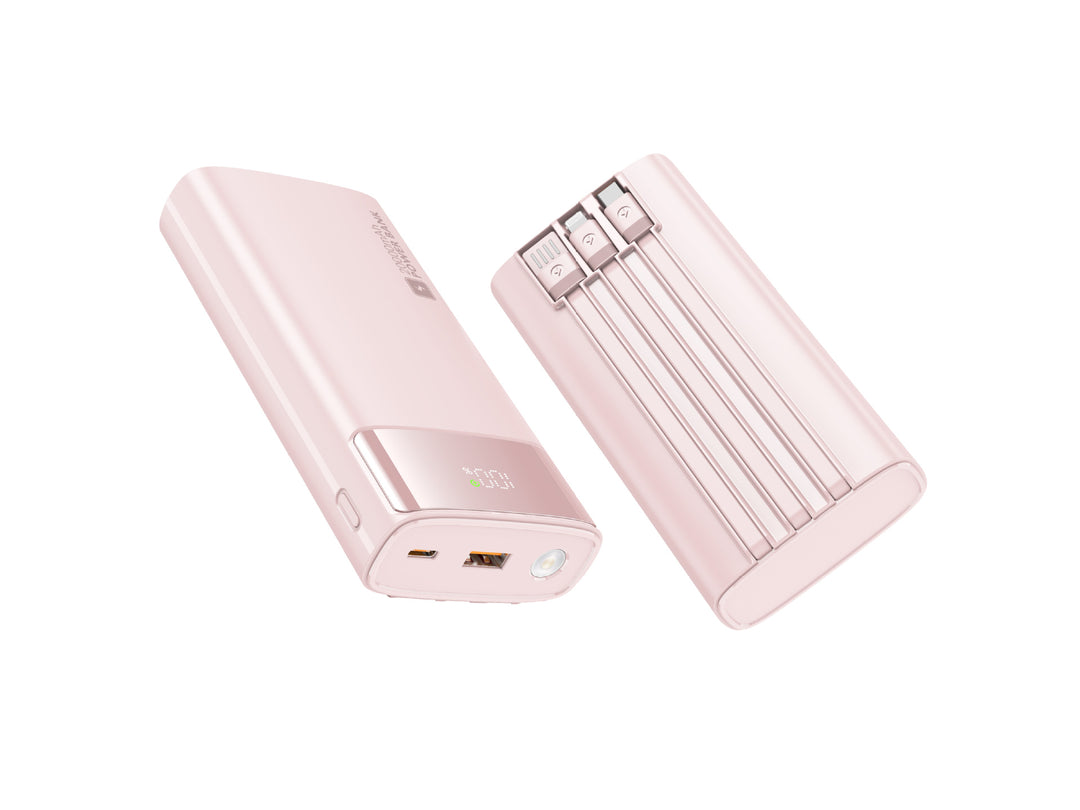 Portable power bank with slim design and digital display Bowlift