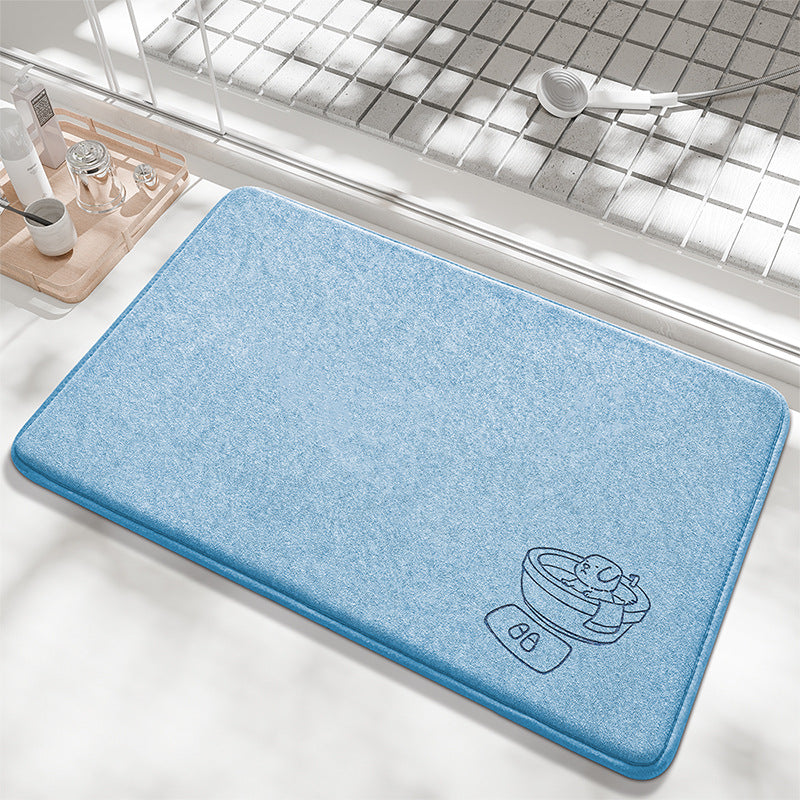 Playful Bunny Design Bath Mat Bowlift