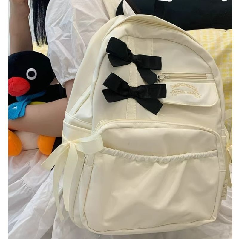 Cute Bow-Detail Backpack Bowlift