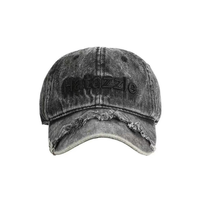 Men's Distressed Denim Baseball Cap Bowlift 1784270737