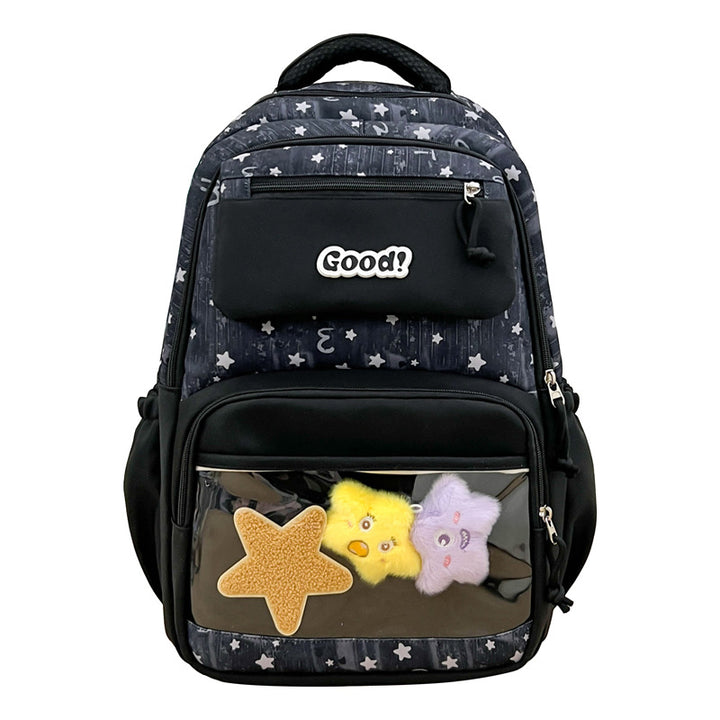 Children's Starry Print School Backpack Bowlift