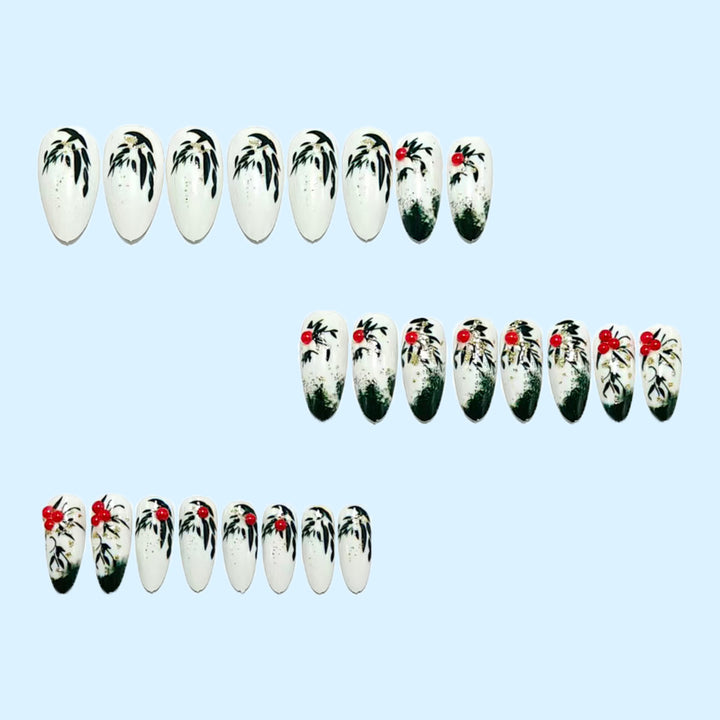 Artificial nails with festive flower design Bowlift