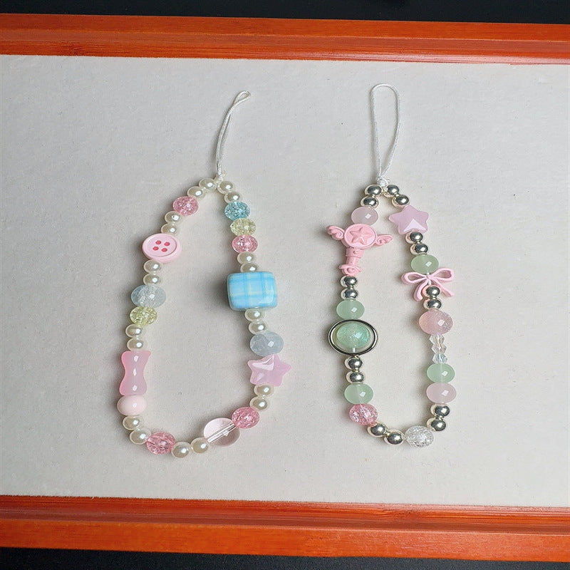 Whimsical Beaded Charm Keychain Bowlift