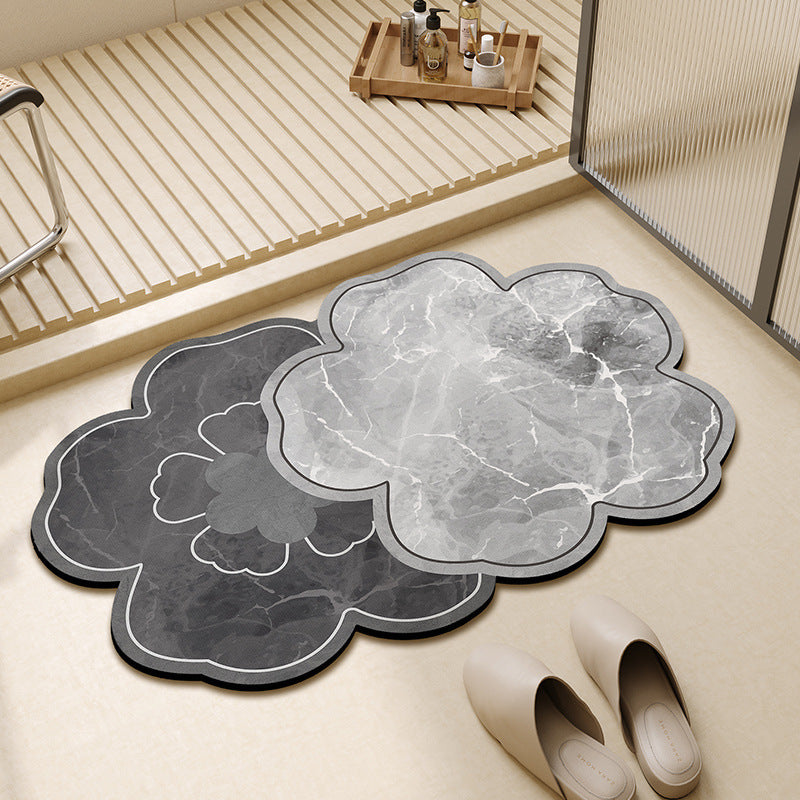 Floral-Shaped Decorative Bath Mat Bowlift