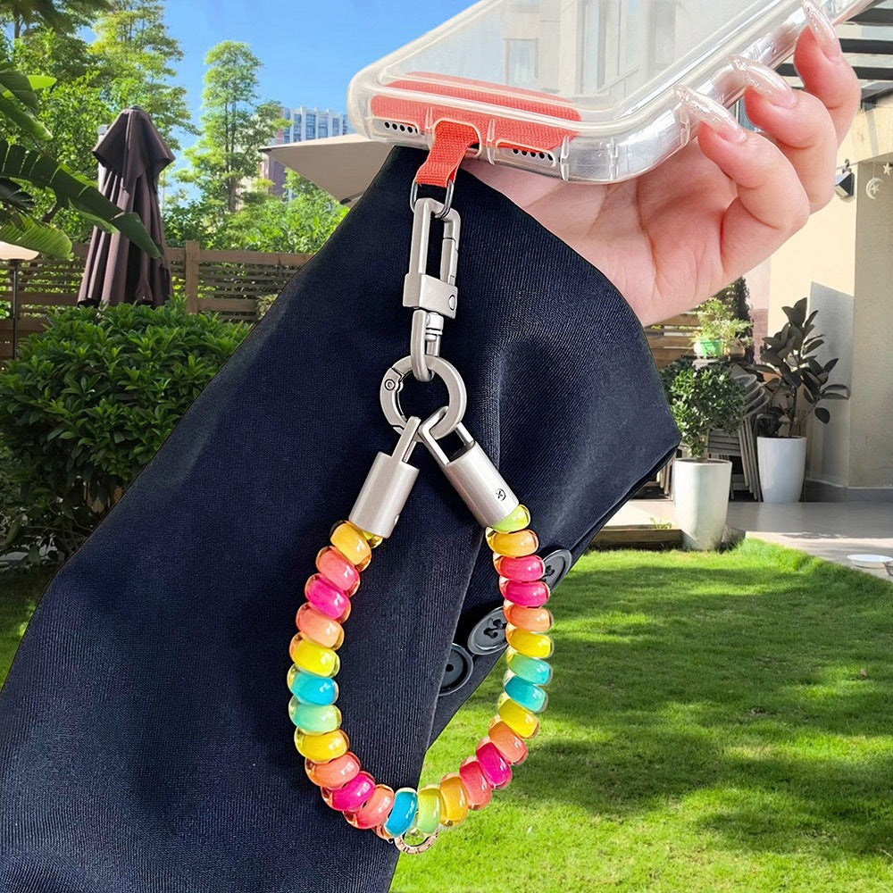 Beaded Phone Strap Holder Bowlift