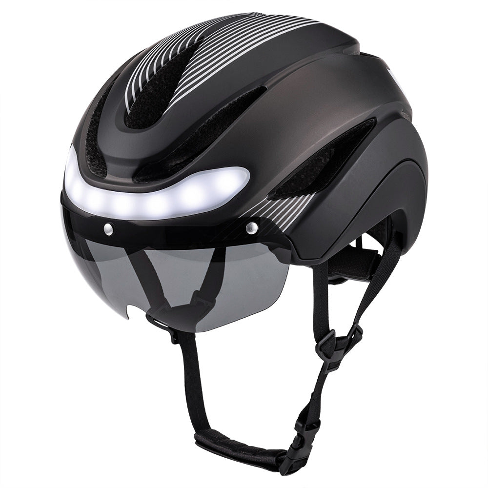 Advanced Cycling Helmet with Integrated Safety Light Bowlift