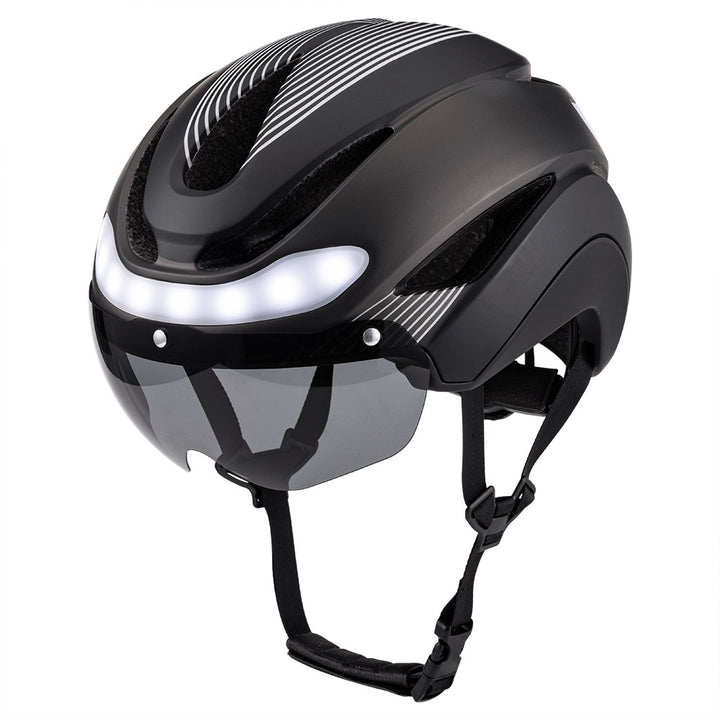 Advanced Cycling Helmet with Integrated Safety Light Bowlift
