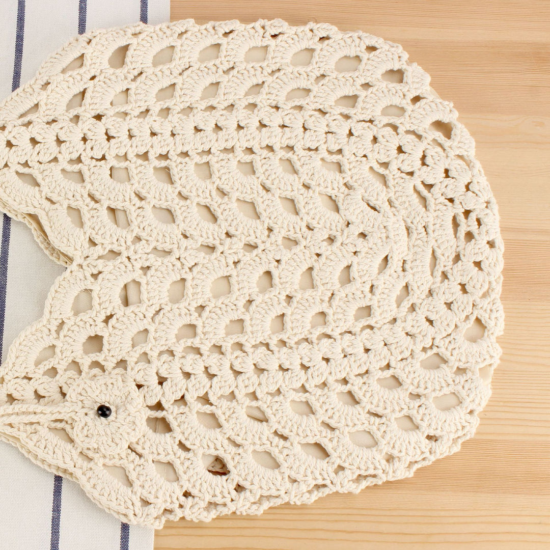 Hand-knotted tote bag with filigree pattern Bowlift