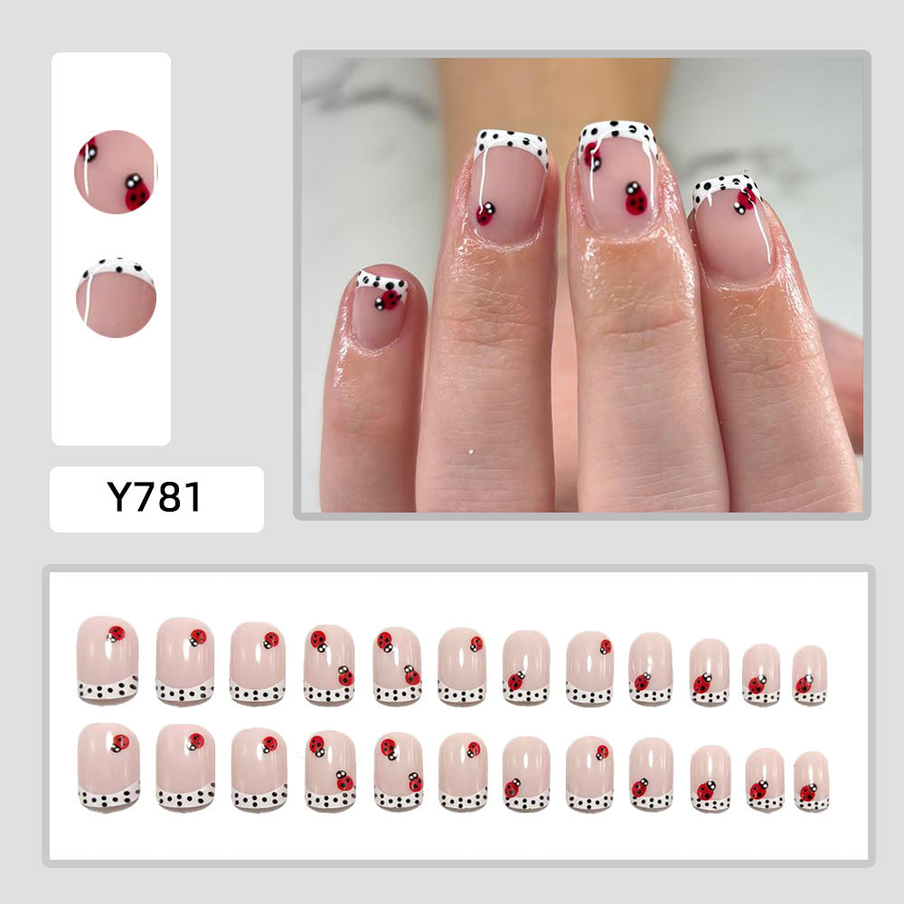 Nail art with cute ladybug designs Bowlift