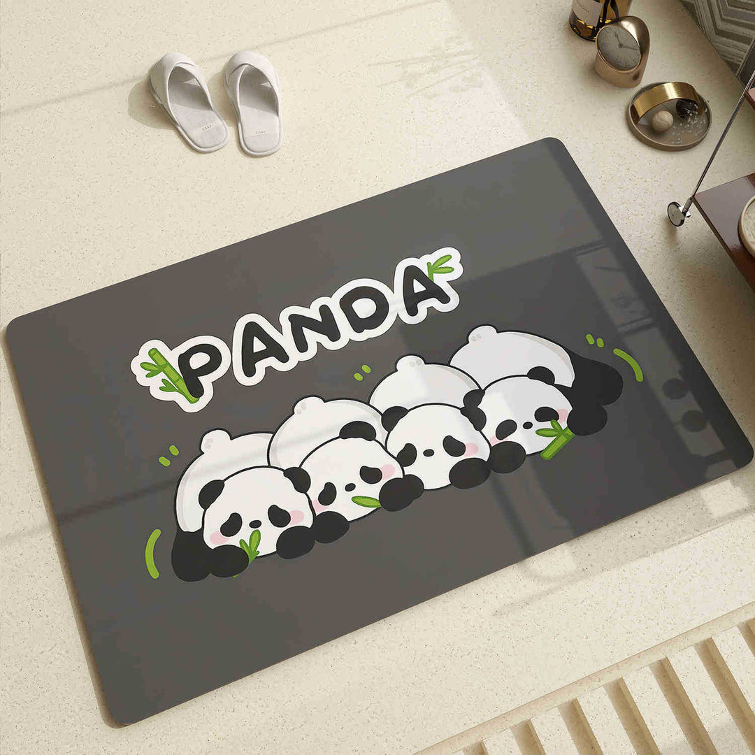 Adorable Panda-Themed Area Mat