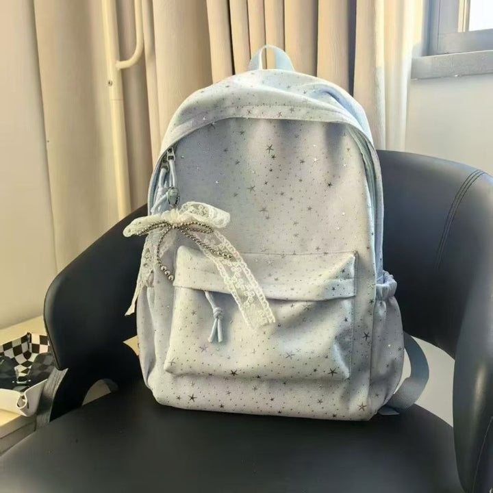 Star-Patterned Trendy Backpack Bowlift