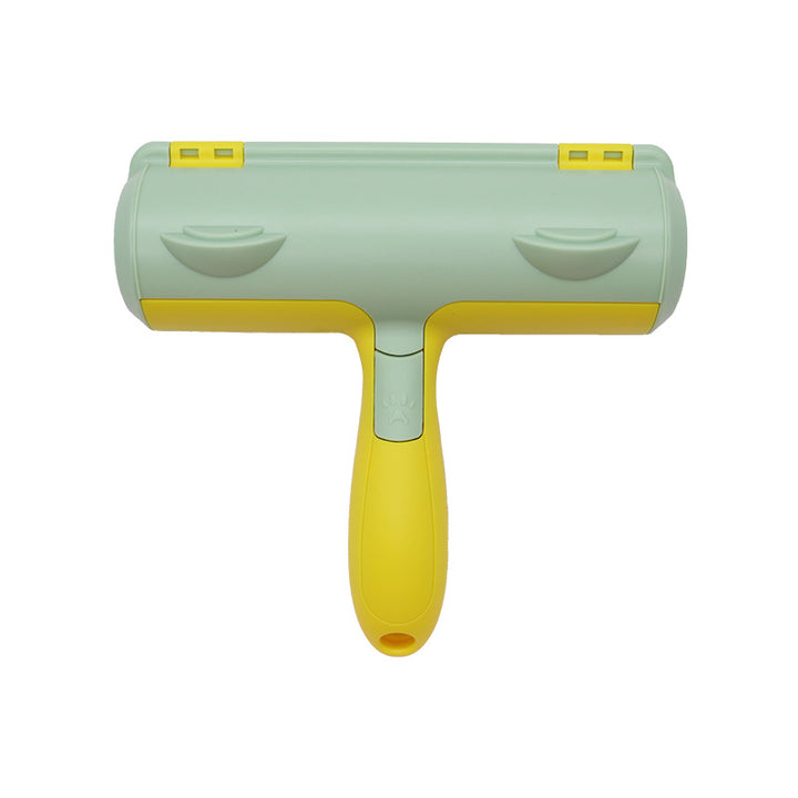 Self-cleaning pet hair and lint roller with washable refillable cartridge Bowlift