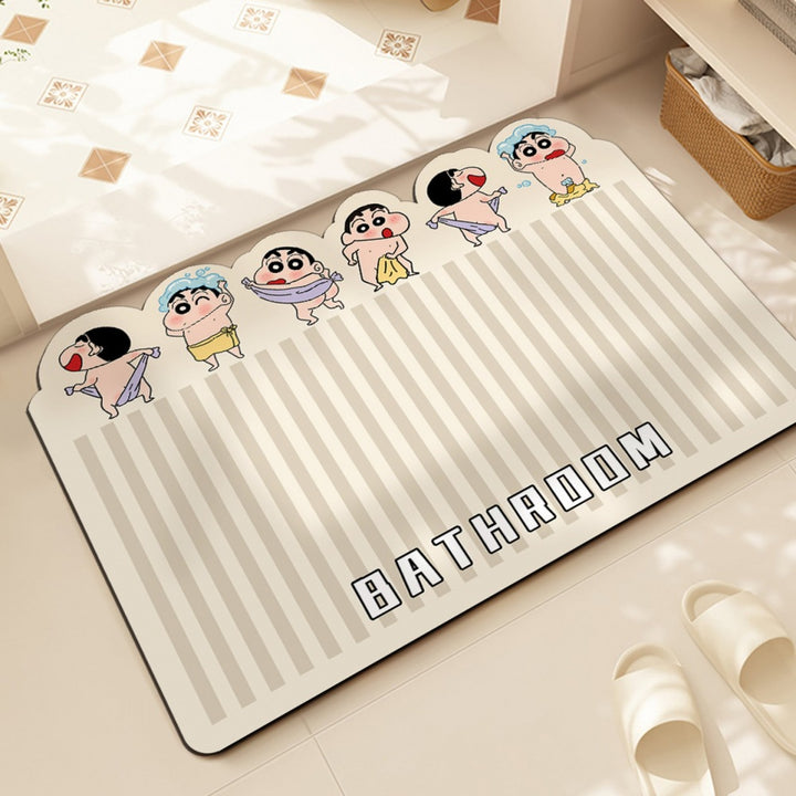 Cartoon Bear-Themed Bath Mat