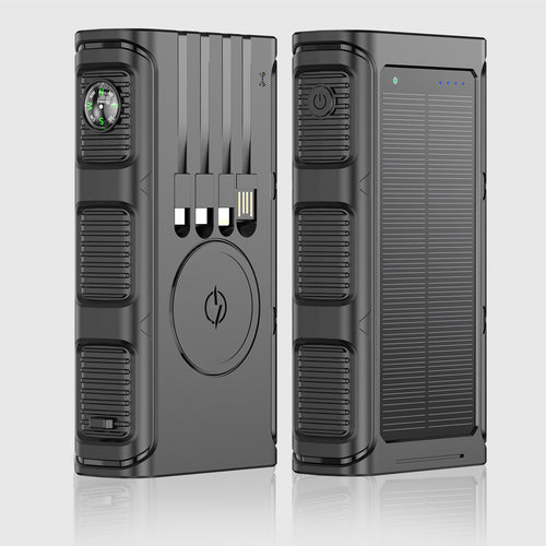 Solar Powerbank with Integrated Compass and Multiple Charging Ports Bowlift