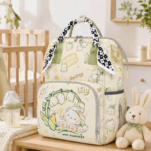Floral Design Multi-Functional Travel Backpack Bowlift