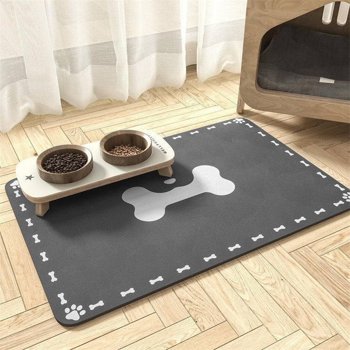 Extra large waterproof silicone pet feeding mat with non-slip backing Bowlift