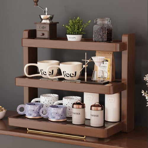 Wooden Tiered Storage Shelf Bowlift