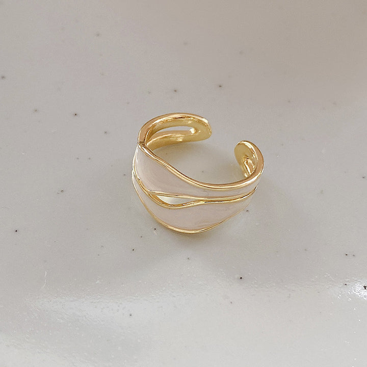 Elegant double ring with organic design Bowlift