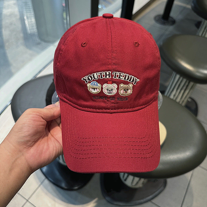 Unisex Embroidered Character Cap Bowlift