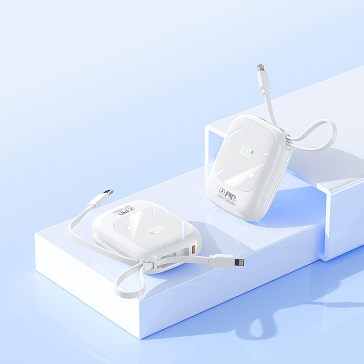 Portable power bank with intelligent charging display and innovative fast charging Bowlift