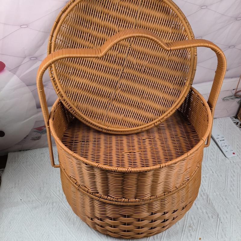 Rustic Handwoven Storage Basket Bowlift