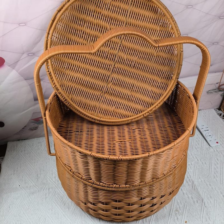 Rustic Handwoven Storage Basket Bowlift