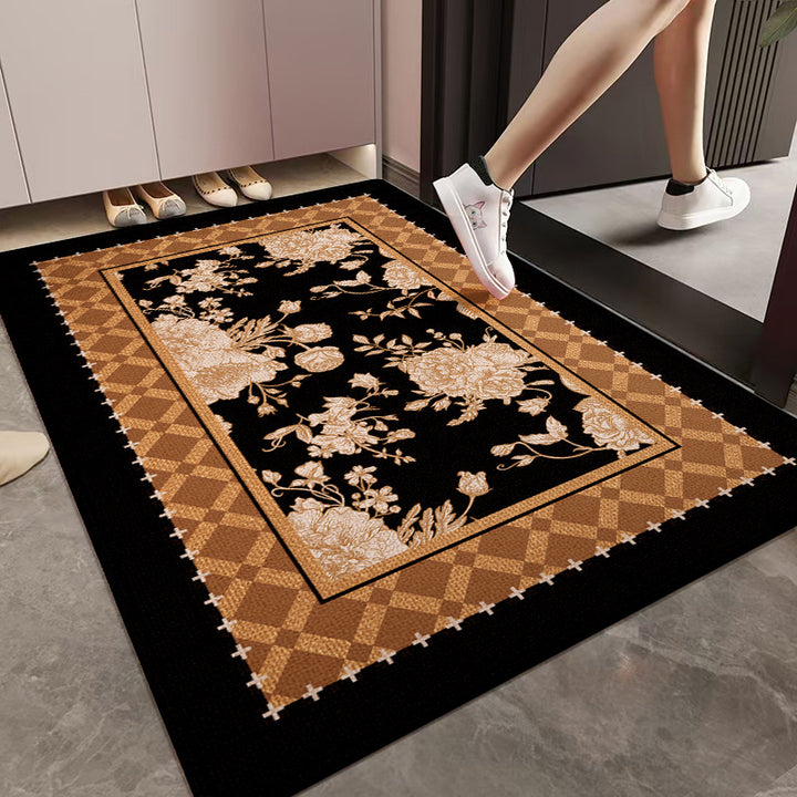 Floral Patterned Entryway Rug