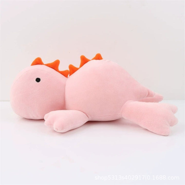 Plush Dinosaur Cuddle Lumbar Pillow With Soft Microfiber Stuffing And Embroidered Detail