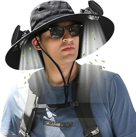 Outdoor sun hat with wide brim, integrated ventilation, UV protection, and chin strap Bowlift