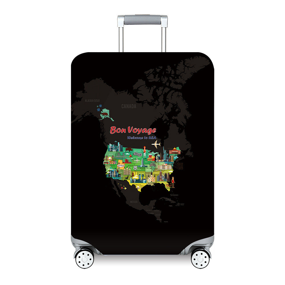 Women's Hard Shell Travel Suitcase with Custom Statement Design Bowlift