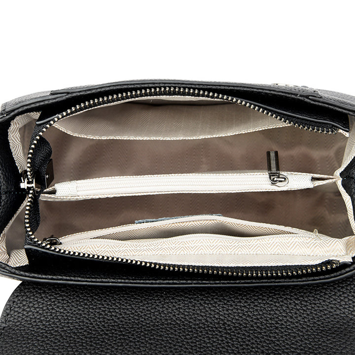 Elegant Leather Top Handle Handbag Bowlift