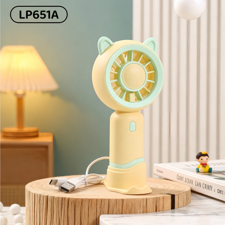 Women's portable hand fan with cute cat design Bowlift
