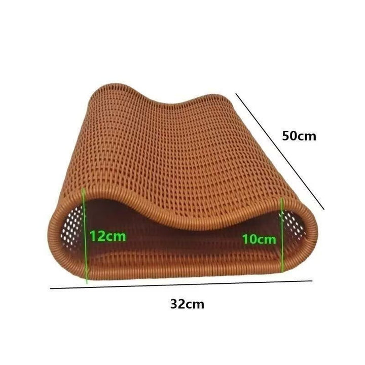 Curved Woven Storage Basket Bowlift