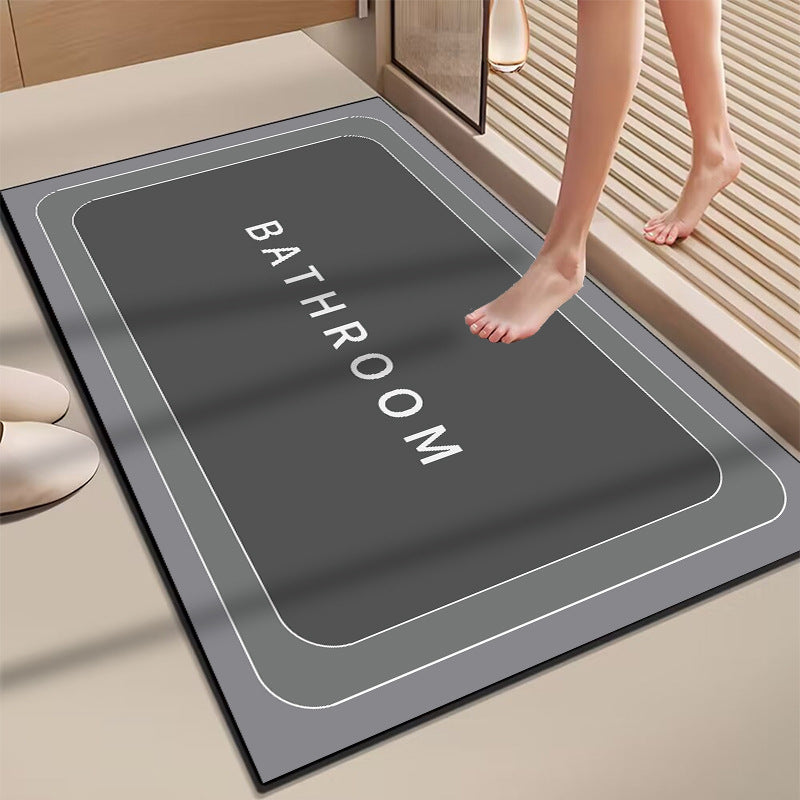 Elegant Marble-Themed Bath Mat Bowlift