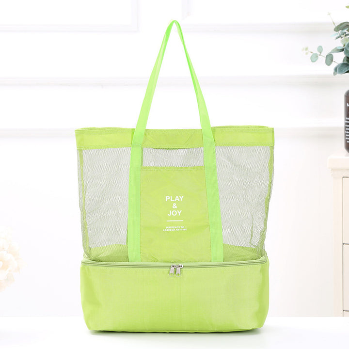 Versatile Multi-Pocket Mesh Beach Tote Bowlift
