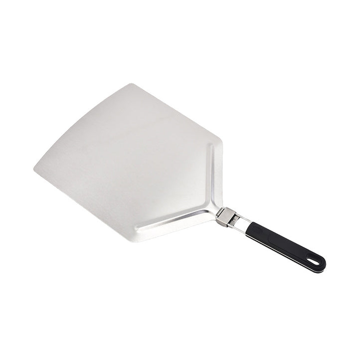 long-handled perforated pizza peel set with wooden handle stainless steel cutter and triangle server Bowlift