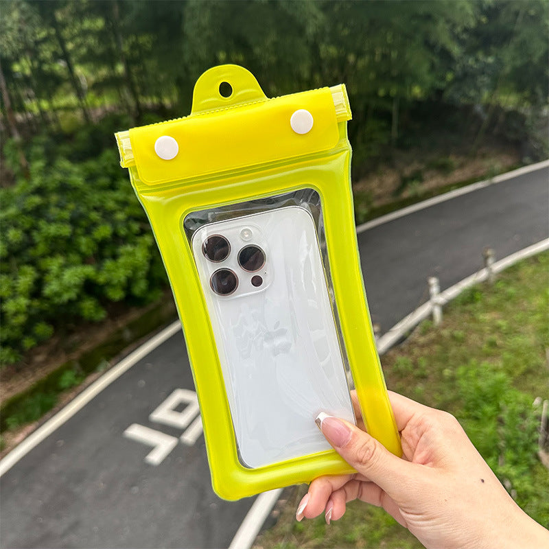 Waterproof phone pouch with adjustable lanyard and transparent touch-sensitive sleeve Bowlift