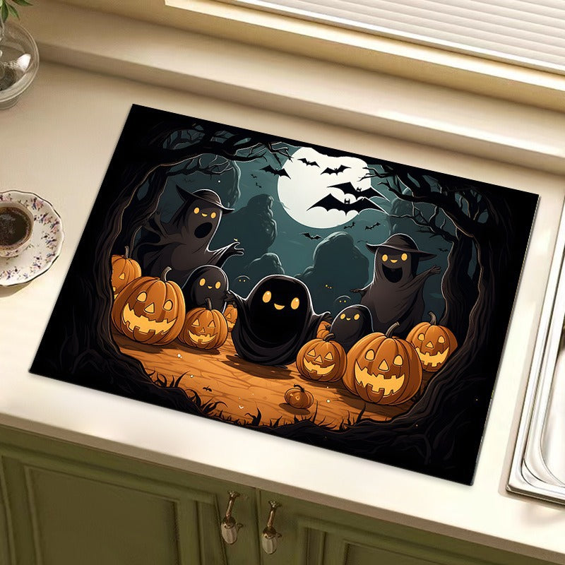 Halloween-Themed Decorative Kitchen Mat Bowlift