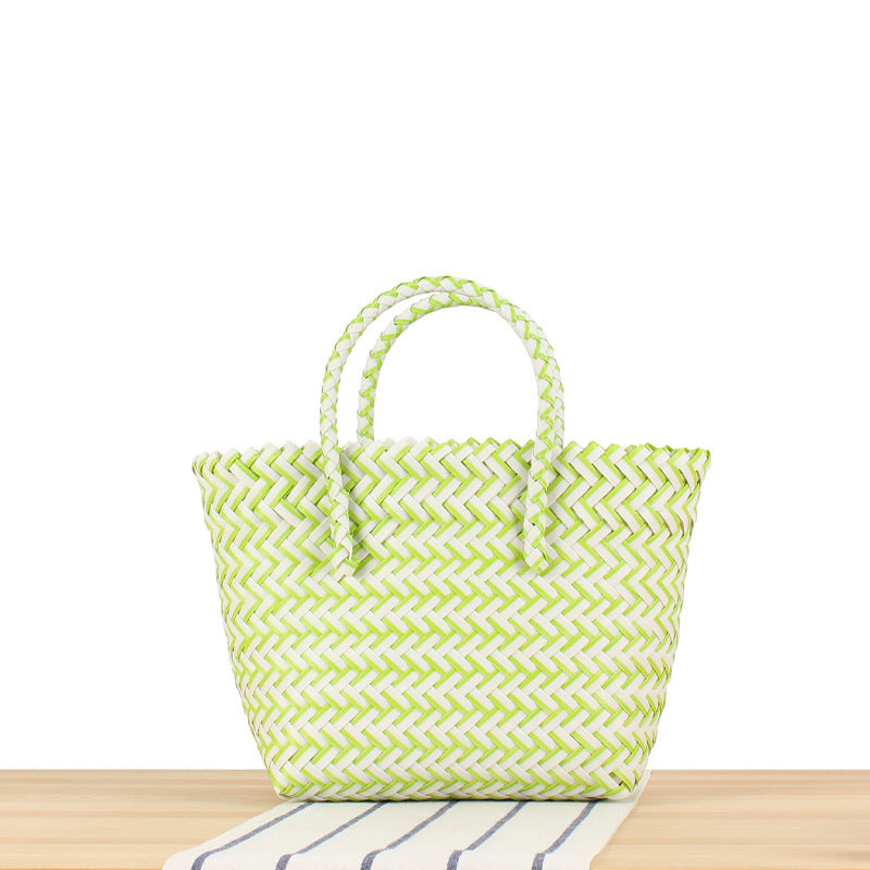Braided Tote Bag with Modern Patterns Bowlift