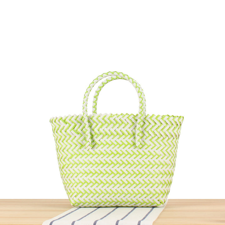 Braided Tote Bag with Modern Patterns Bowlift