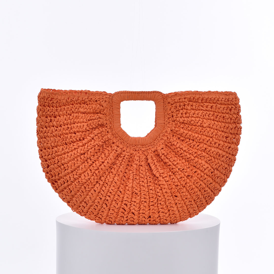 Handcrafted Ribbed Structure Beach Bag Bowlift