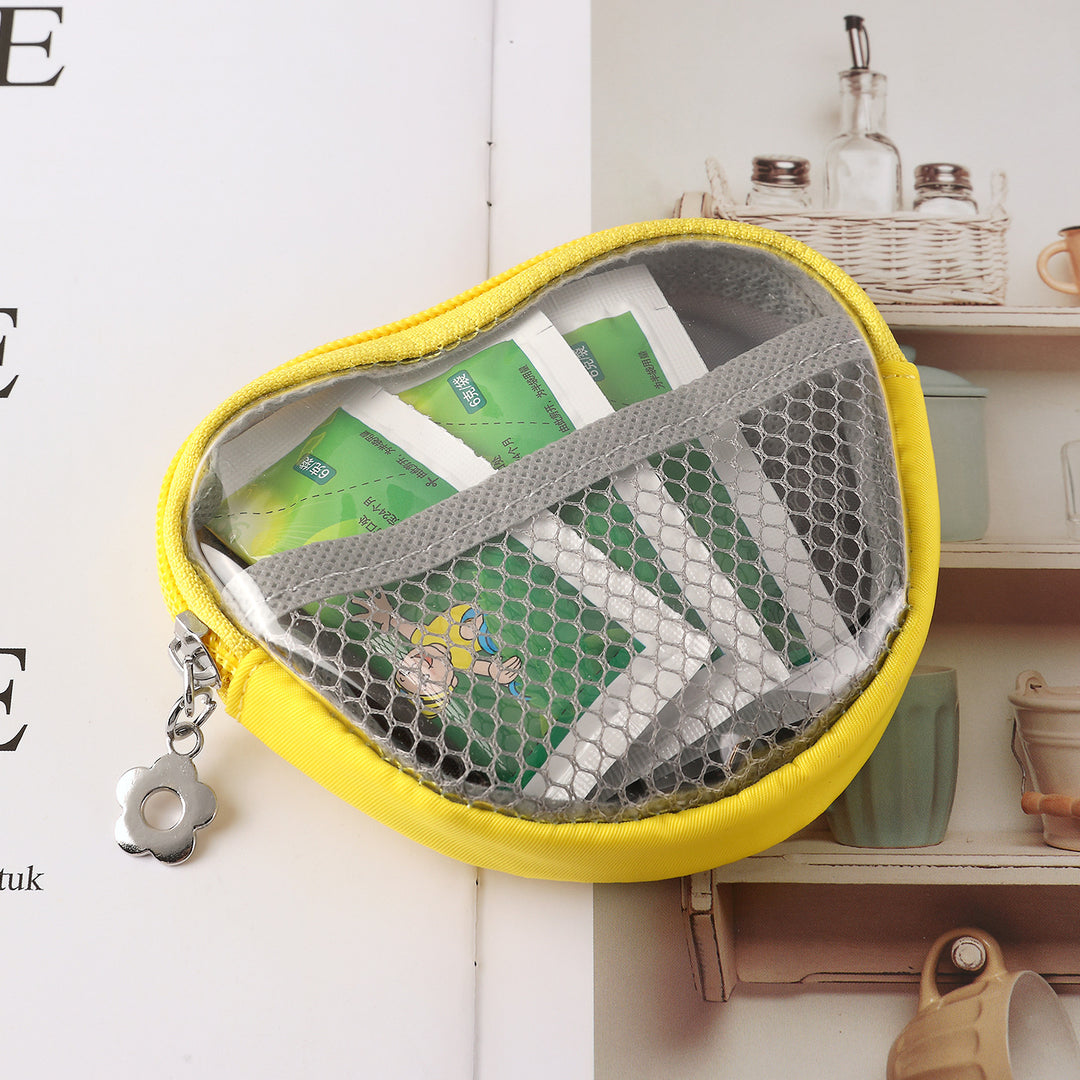 Compact Mesh Cosmetic Pouch