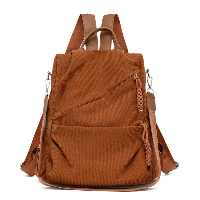 Backpack Made of High-Quality Cord with Spacious Inner Pockets Bowlift