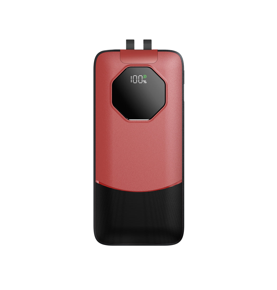 Portable power bank with water-repellent surface and digital charge status indicator Bowlift