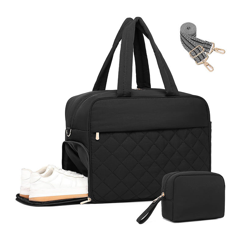 Quilted Multi-Functional Sports Duffle Bag Bowlift