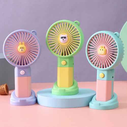 Women's Portable Handheld Fan with Cute Animal Design Bowlift